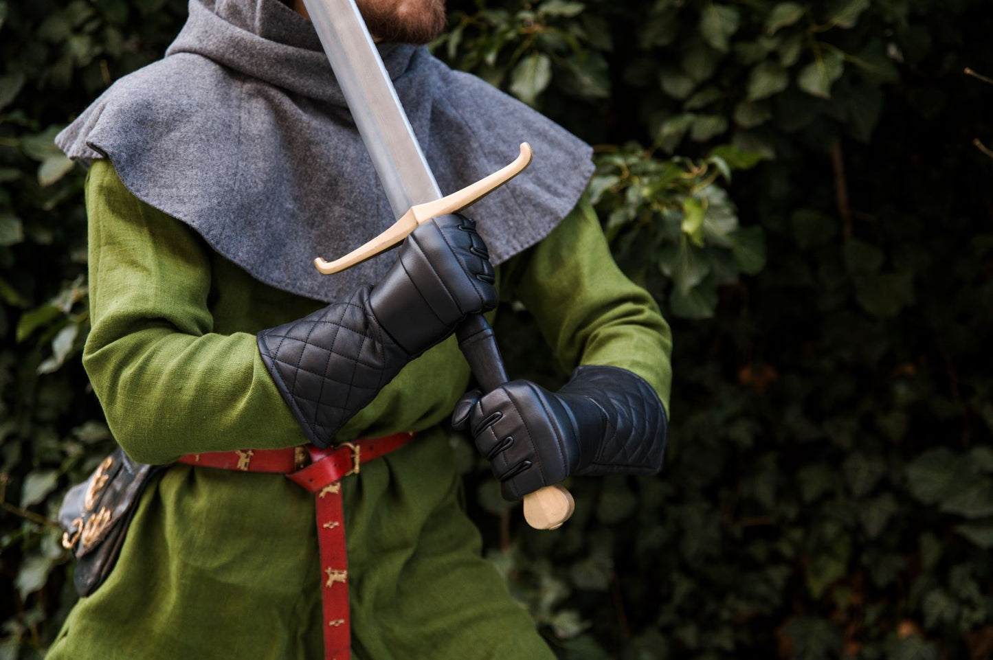 Padded fencing gloves