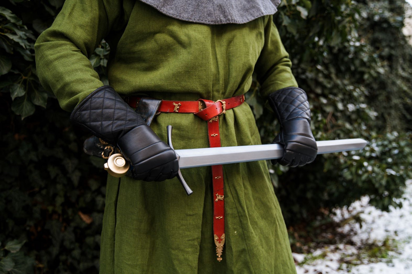 Padded fencing gloves