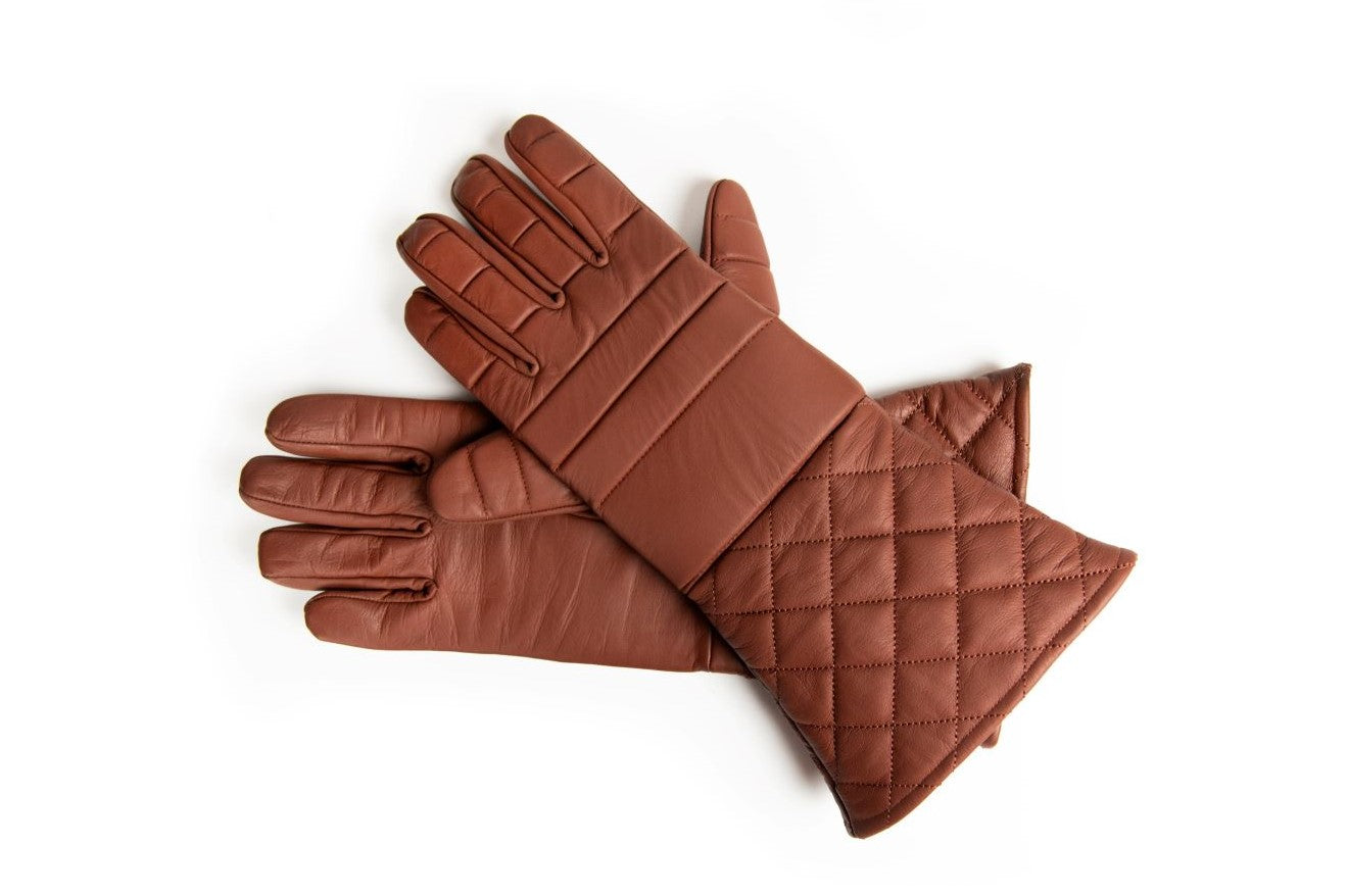Padded fencing gloves