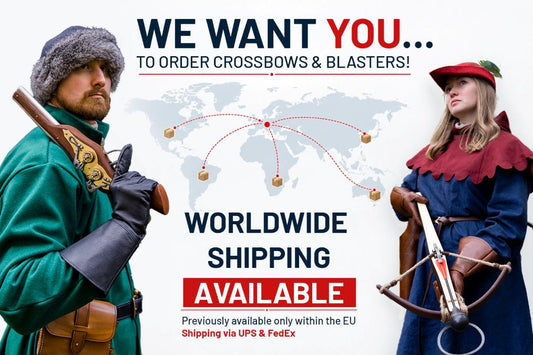 Blasters and crossbows are now available worldwide!