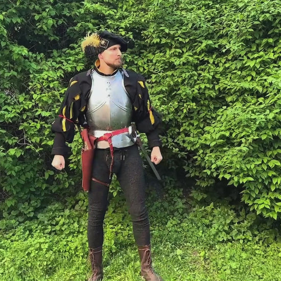 LARP blaster demonstration video medieval weapon firing action